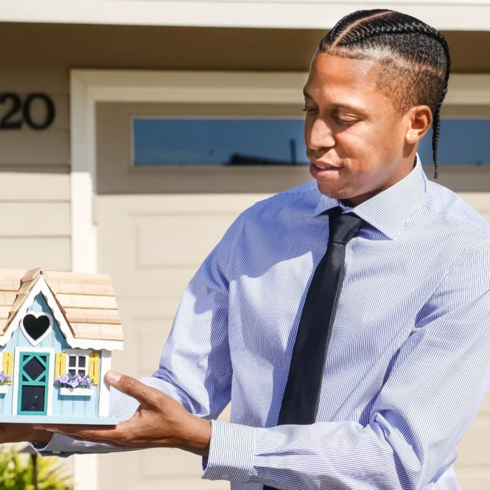 Modern real estate website design showing property listings, mobile search, virtual tours, maps, and lead capture features